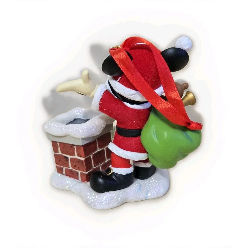 Disney 2013 Sketchbook Santa Claus Mickey Mouse Chimmey Christmas Ornament W Box